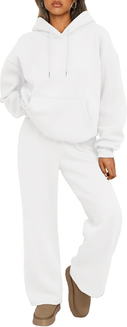 Unisex minimalistischer Kapuzenpullover aus French-Terry mit flachem Kordelzug und verstärkter Nackenpasse EB