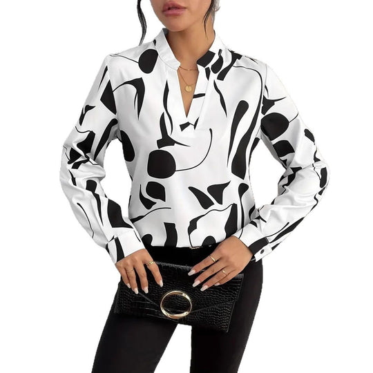 Damen Elegante Bluse mit modernem Muster EB