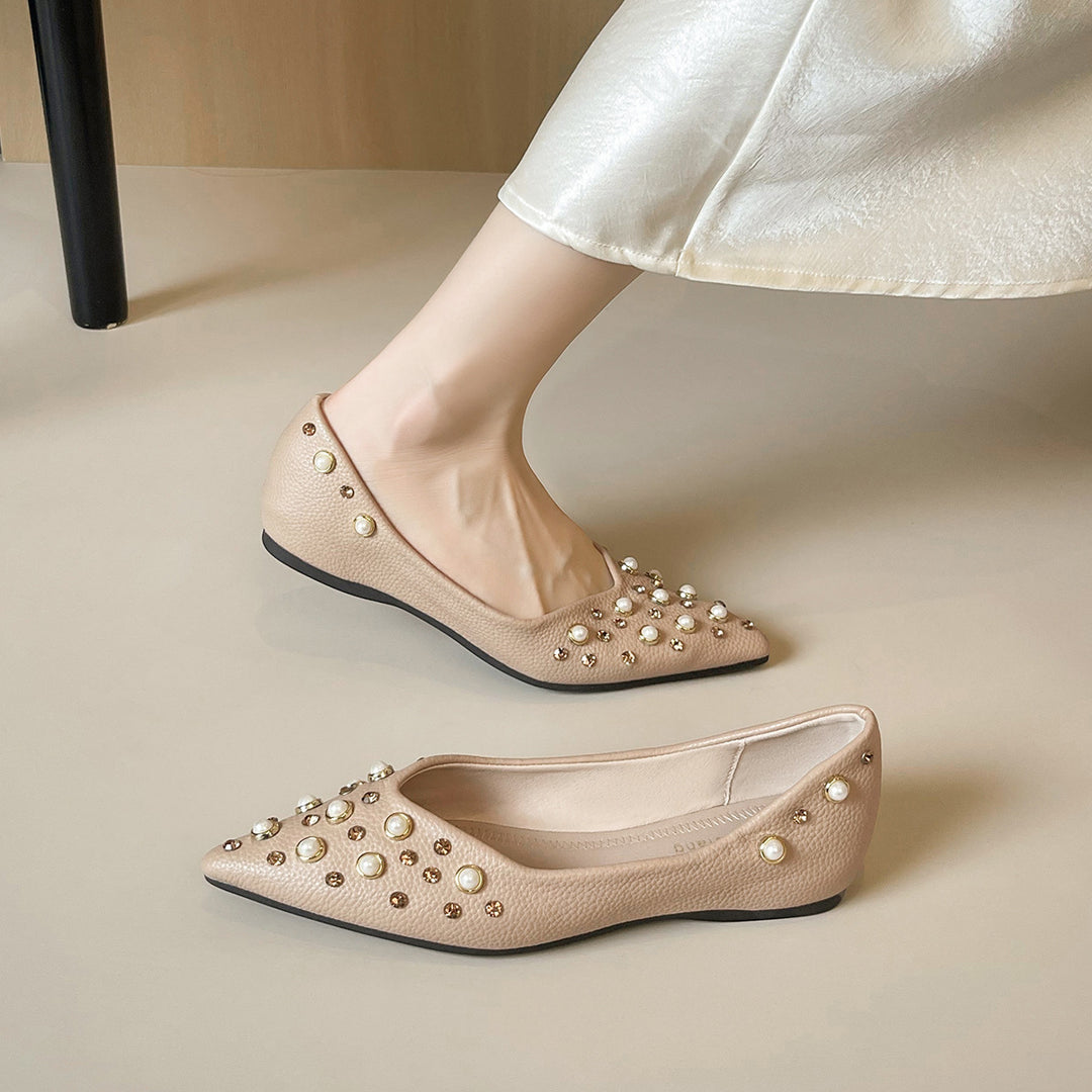 Damen Ballerinas mit modischem Schmuckdetail EB