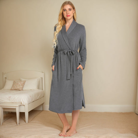 Damen Bademantel Aus Weichem, Atmungsaktivem Material EB