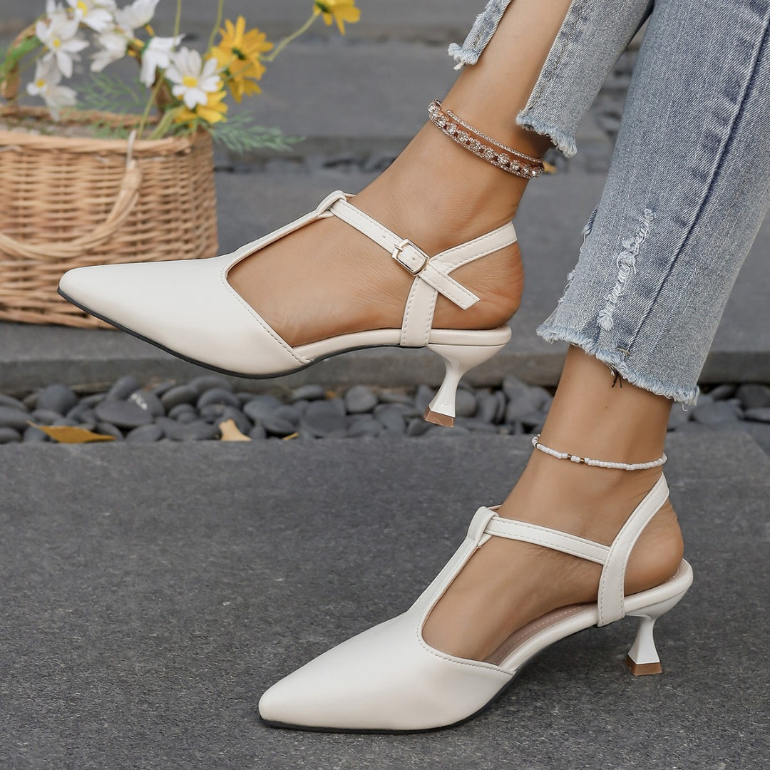 Damen Slingback-Pumps mit eleganter Spitze und komfortablem Blockabsatz EB