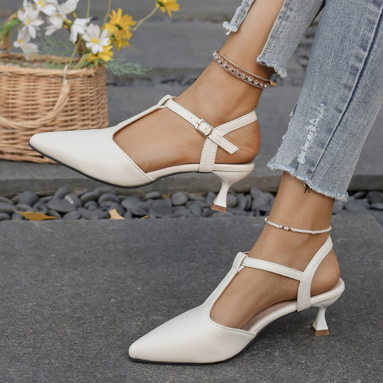 Damen Slingback-Pumps mit eleganter Spitze und komfortablem Blockabsatz EB