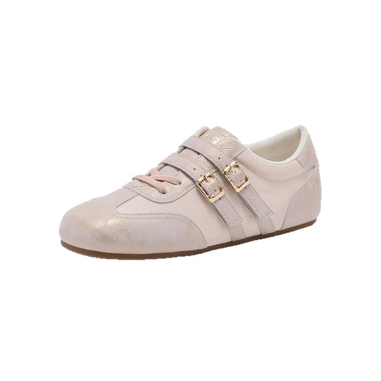 Damen modische Sneakers mit doppeltem Riemchenverschluss EB