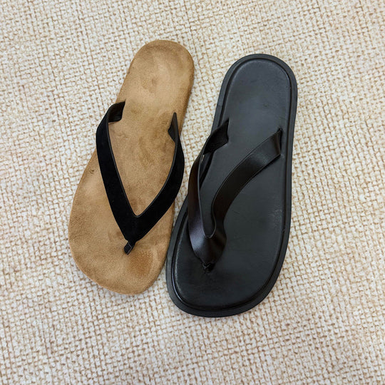 Damen bequeme Zehentrenner-Sandalen mit flexiblem Fußbett und rutschfester Sohle EB