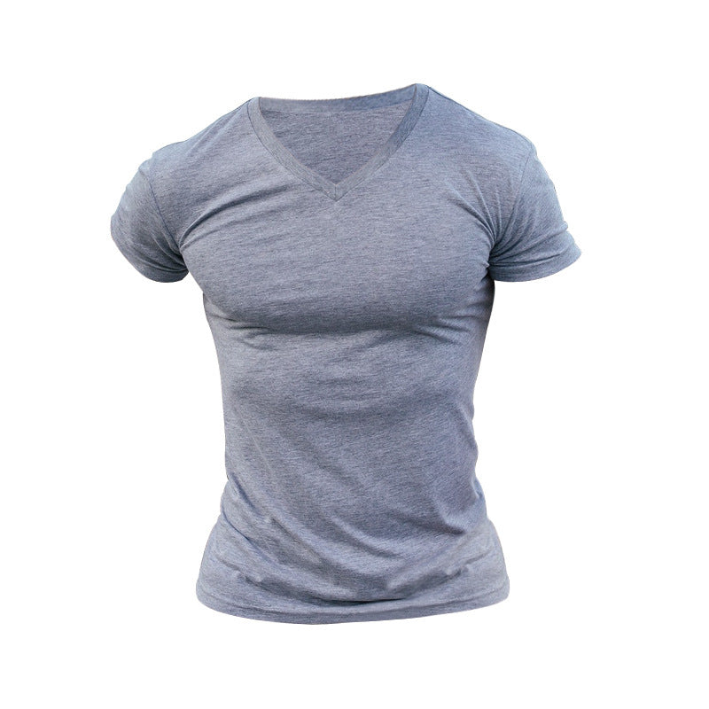 Herren V-Ausschnitt T-Shirt aus weichem Baumwollmix EB