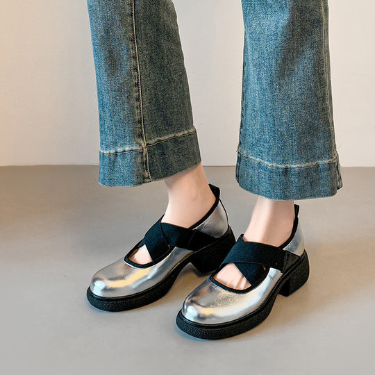 Damen Gemütliche und stilvolle Schuhe mit elastischem Riemen EB