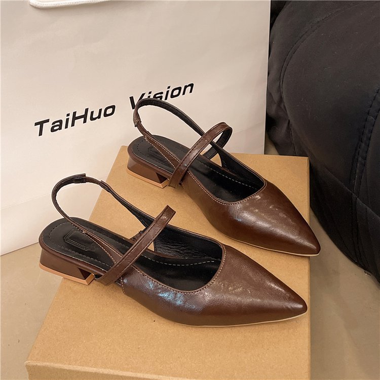 Damen elegante Slingback-Ballerinas aus glänzendem Material EB