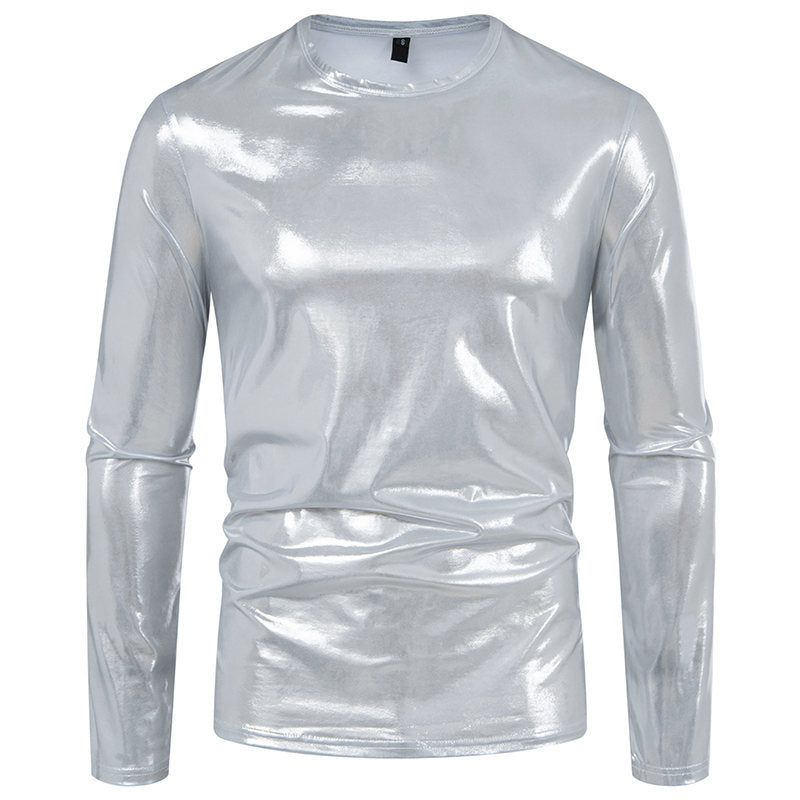 Damen Glänzendes Langarmshirt aus hochwertigem Material EB