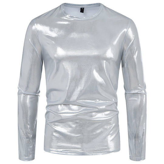 Damen Glänzendes Langarmshirt aus hochwertigem Material EB