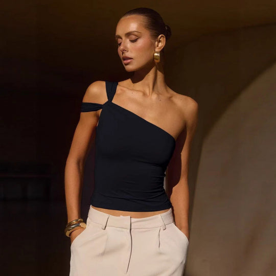 Damen asymmetrisches Top mit einem Schulter EB