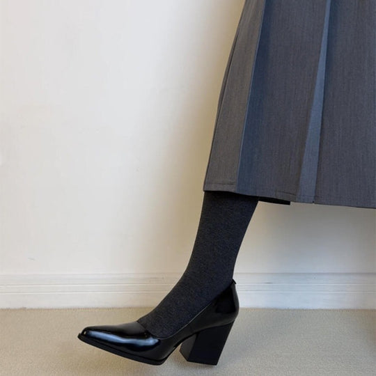 Damen Elegante Pumps mit blockiertem Absatz und edlem Obermaterial EB