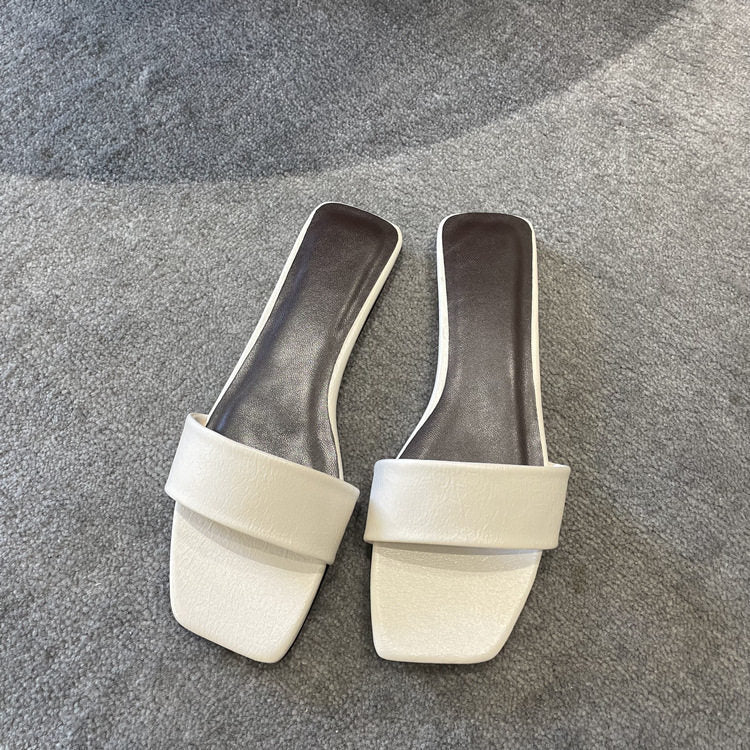 Damen Offene Mules mit breitem Riemen und elegantem Design EB