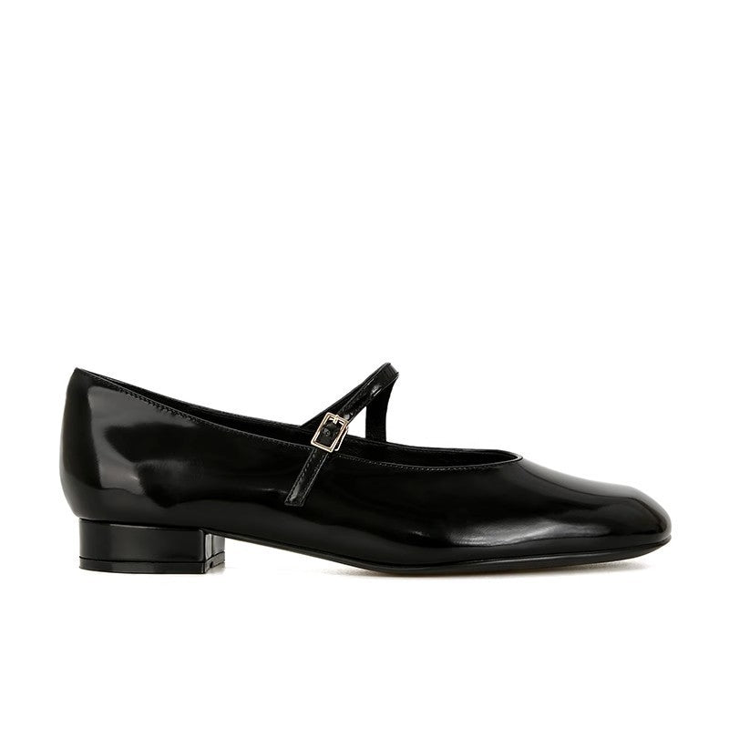 Damen Elegante Ballerinas mit verstellbarem Riemen und luxuriösem Glanz EB