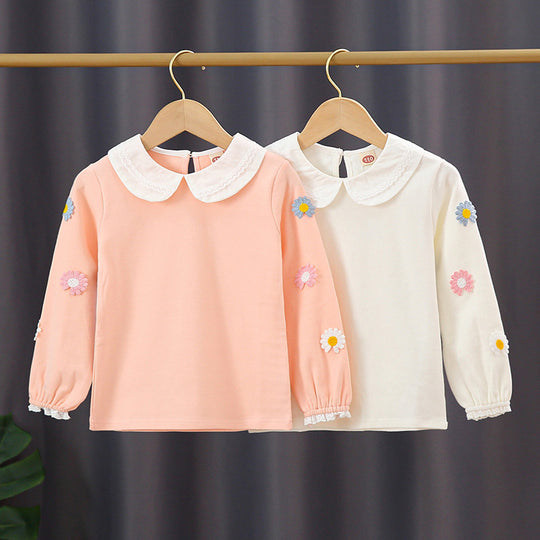 Mädchen Sweatshirt mit floralem Stickdesign EB
