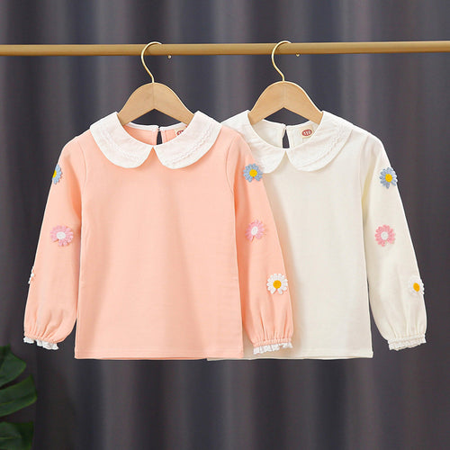 Mädchen Sweatshirt mit floralem Stickdesign EB