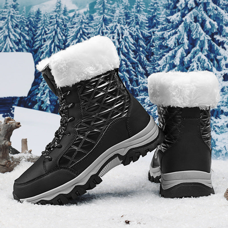 Damen Gefütterte Winterstiefel mit rutschfester Sohle und isolierendem Kunstfell EB