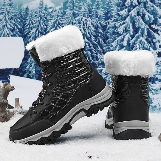 Damen Gefütterte Winterstiefel mit rutschfester Sohle und isolierendem Kunstfell EB