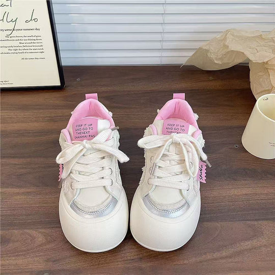 Damen Modische Sneakers mit voluminösem Sohlenprofil und atmungsaktiver Oberflächenstruktur EB