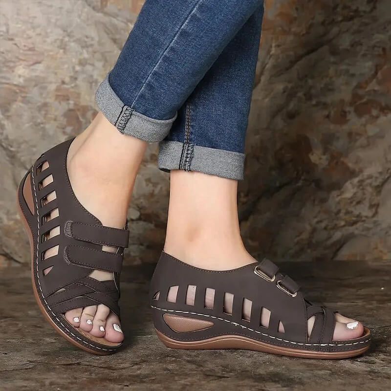 Damen Komfortsandalen mit atmungsaktivem Netzdesign und verstellbaren Riemen EB