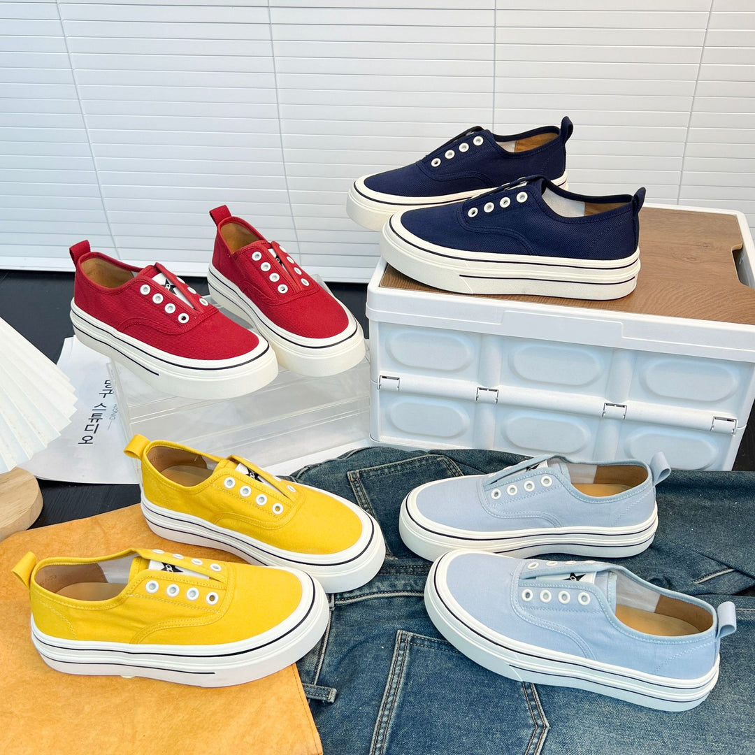 Damen lässige Canvas Sneaker mit komfortabler Innensohle und rutschfester Gummisohle EB