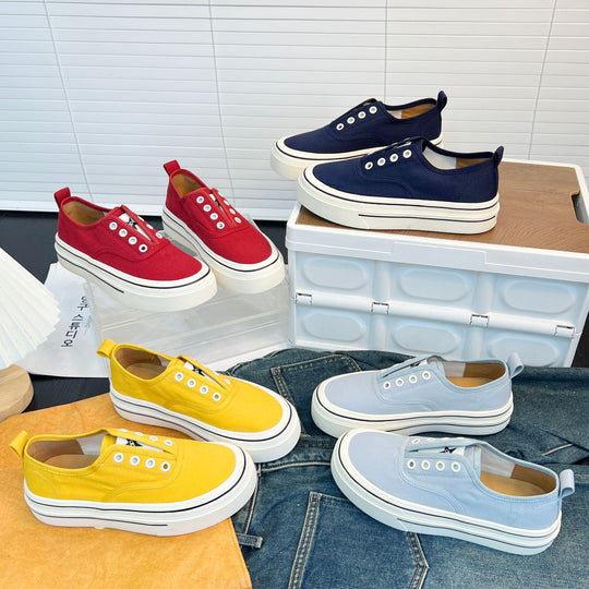 Damen lässige Canvas Sneaker mit komfortabler Innensohle und rutschfester Gummisohle EB