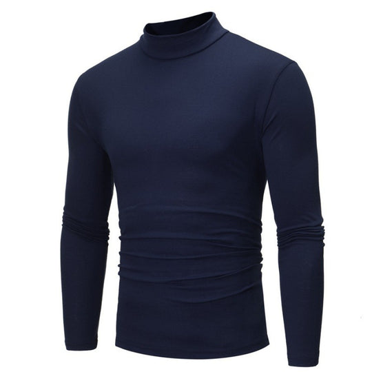 Herren Rollkragen Langarmshirt mit figurbetontem Schnitt und atmungsaktiver Stretch-Qualität EB
