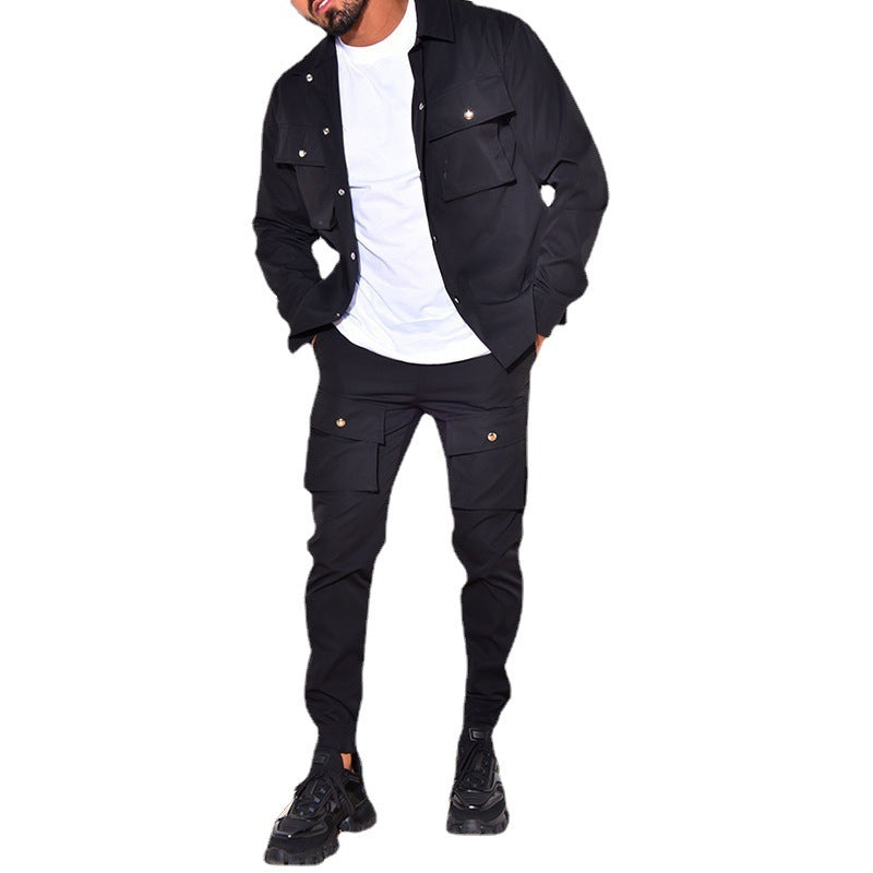 Herren modisches Cargo-Jacket mit passender Hose im Freizeitlook EB