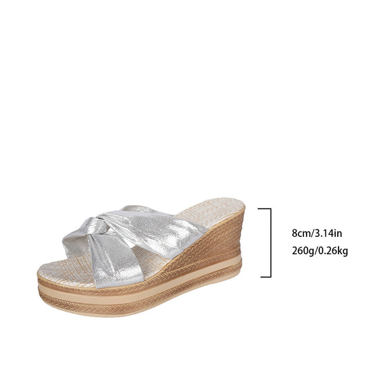 Damen Wedge-Sandalen mit elegantem Design und komfortablem Fußbett EB
