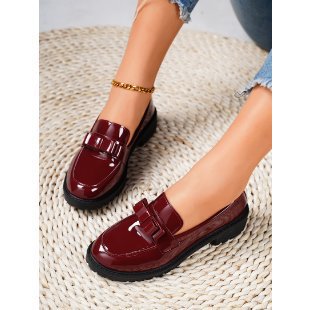 Damen elegante Mokassins mit modischem Schleifenakzent EB
