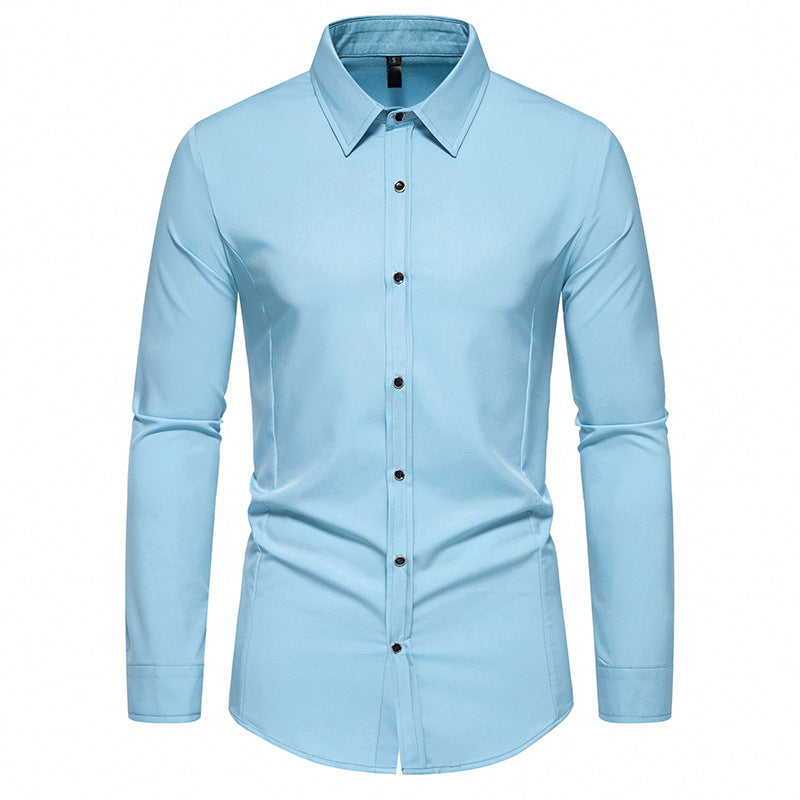 Herren modisches Langarmhemd mit elegantem Schnitt EB