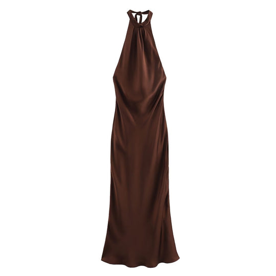 Damen Abendkleid mit elegantem Halterneck-Design und fließendem Schnitt EB