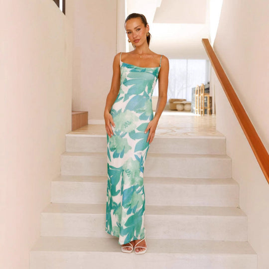 Damen Etuikleid mit floralem Print und schulterfreiem Design EB