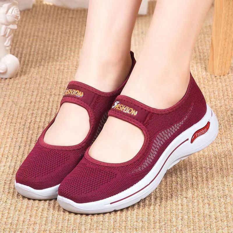 Damen Komfortable Slip-On Sneakers mit elastischem Riemen EB