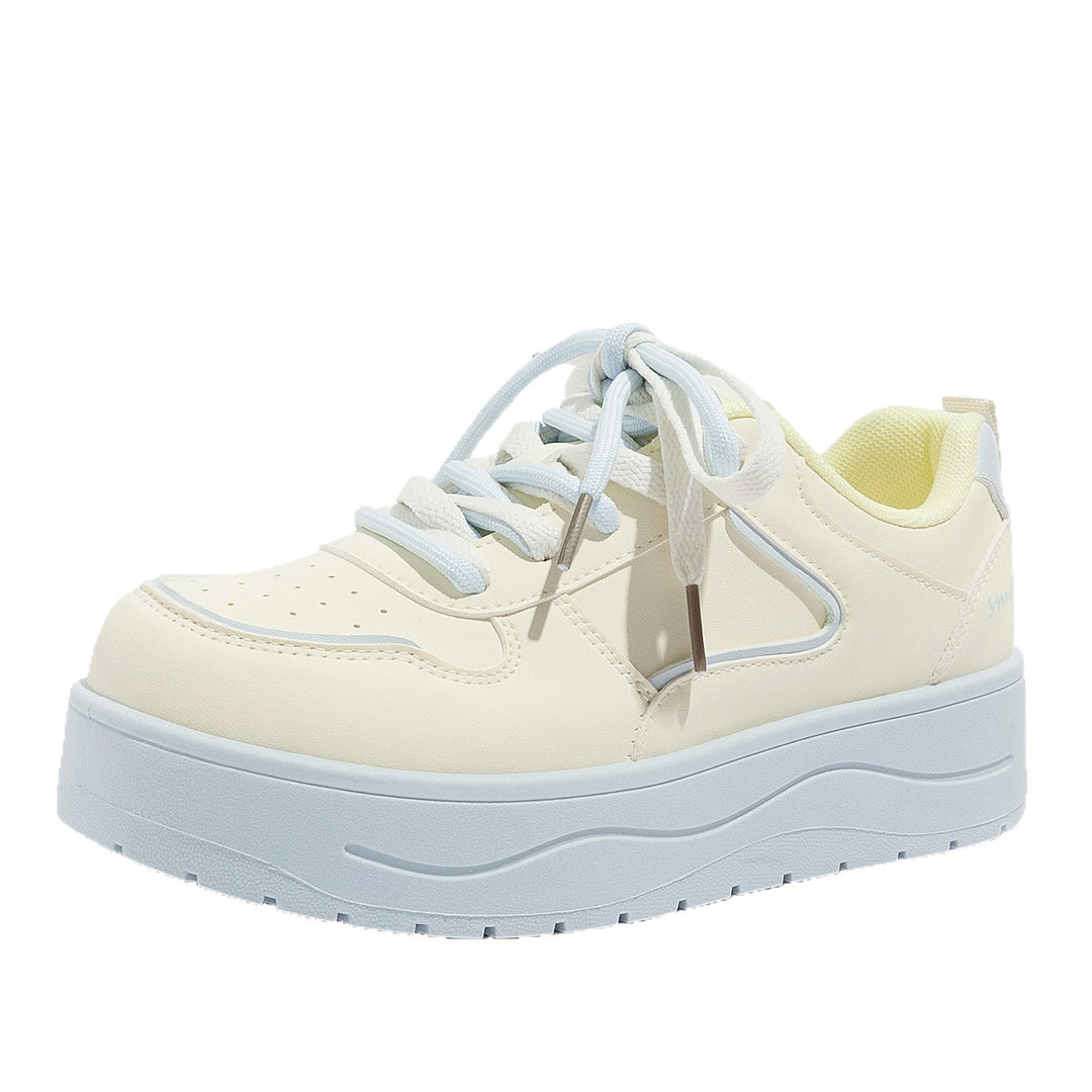 Damen Plattform Sneakers mit atmungsaktiver Oberfläche und gepolsterter Dämpfung EB