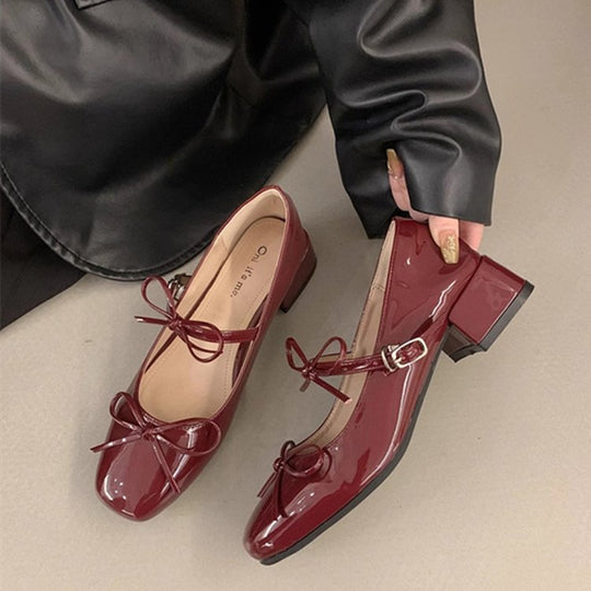 Damen elegante und bequeme Ballerinas mit dekorativem Schleifendetail EB