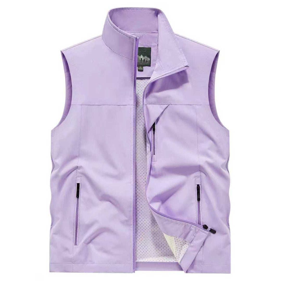 Herren Atmungsaktive Softshell-Outdoorweste mit Mesh‑Innenfutter und Reißverschlusstaschen EB