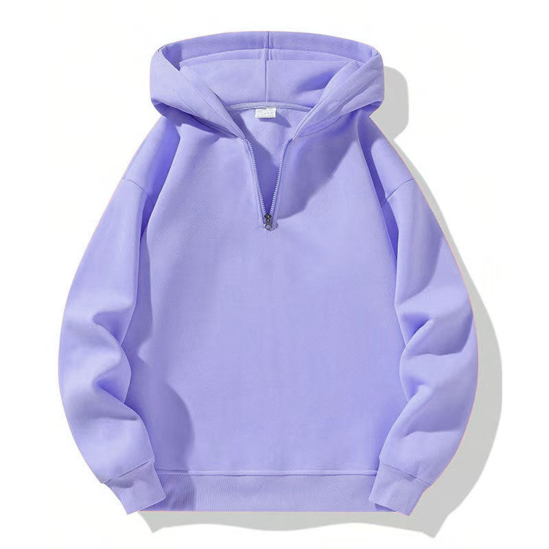Herren sportlicher Kapuzenpullover mit halbem Reißverschluss EB