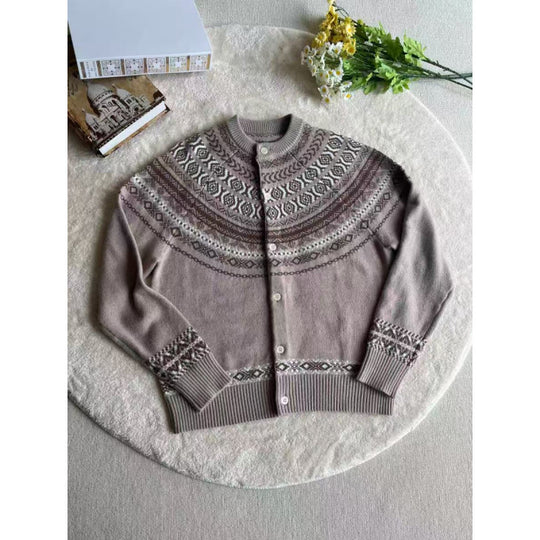 Damen Strickjacke mit Norweger-Muster EB