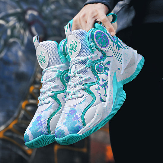 Damen Hochleistungs-Basketball-Sneaker mit atmungsaktivem Mesh-Obermaterial und rutschfester Sohle EB