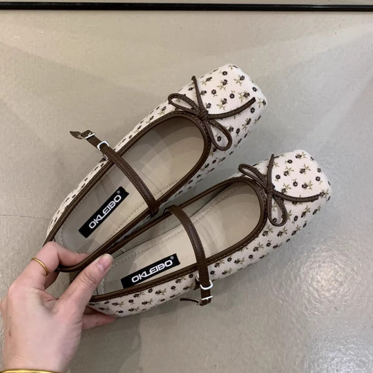 Damen Ballerinas mit dekorativem Schleifenakzent und bequemer Fußbettung EB