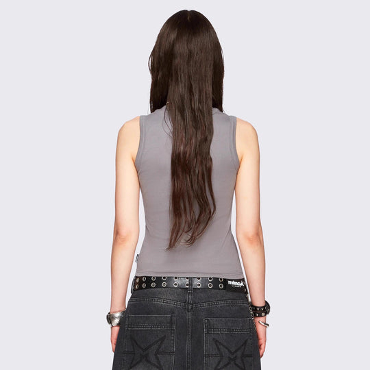 Damen Figurbetontes Top mit grafischem Design EB