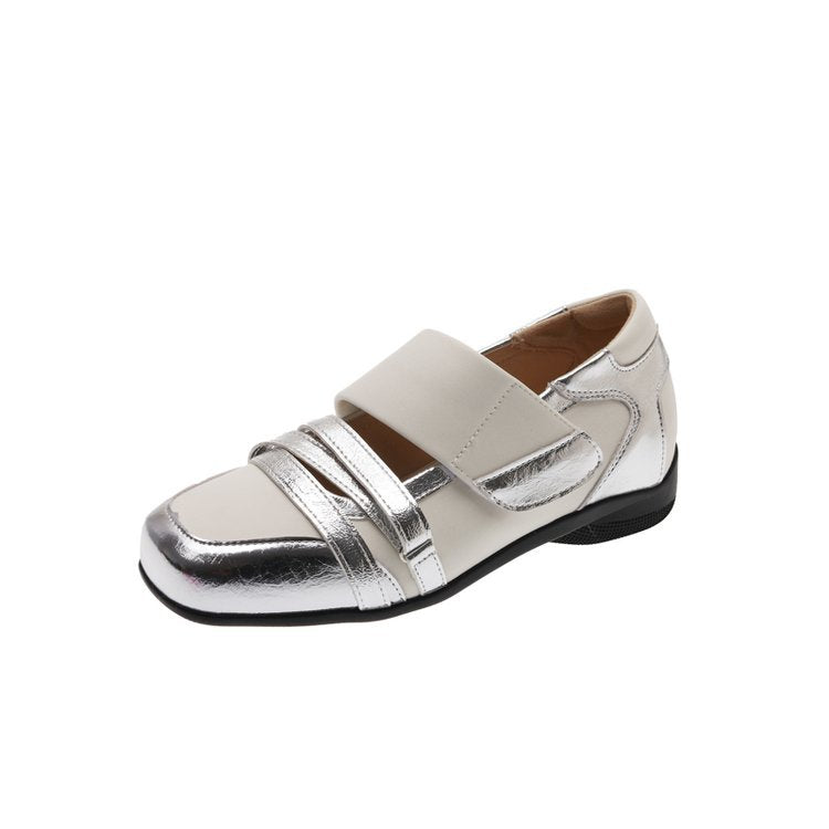 Damen modische Slipper mit innovativem Riemendesign und luxuriösem Obermaterial EB