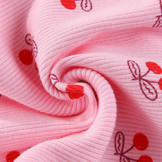 Mädchen Leggings mit fröhlichem Kirschmotiv EB