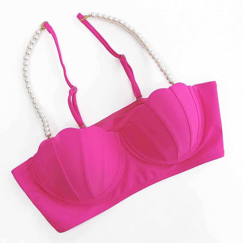 Damen Bikini-Set mit elegantem Bustier und modischem Rock EB
