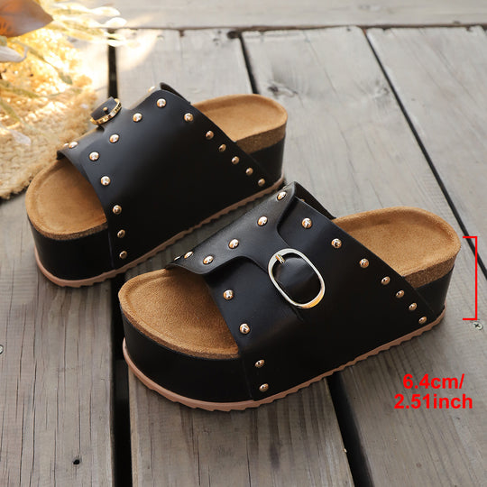 Damen Komfortable Plateau-Sandalen EB