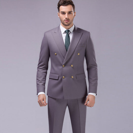 Herren nan doppelreihiges Abend-Sakko mit Zierknöpfen, schmaler Silhouette und eleganter Verarbeitung EB