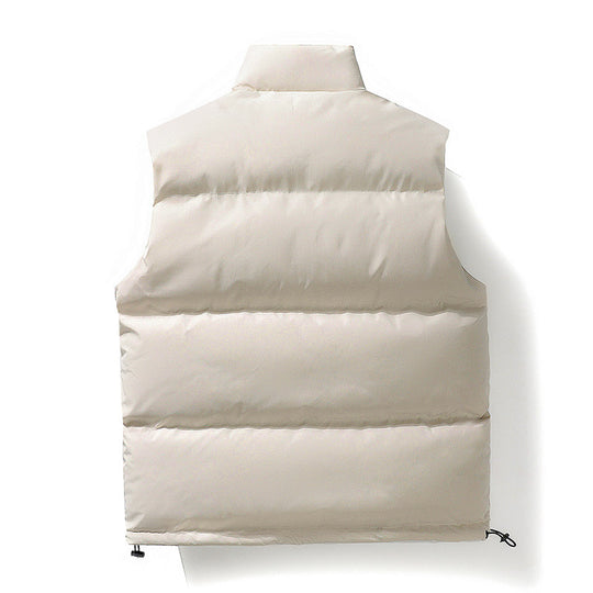 Unisex Steppweste mit Thermoisolierung hohem Stehkragen und verstellbarem Saum EB