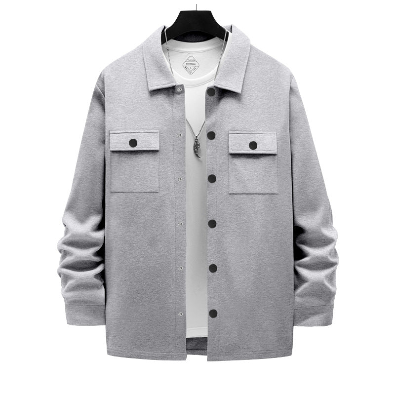 Herren oversized Utility-Jacke mit praktischen Taschen und modernem Kragen EB