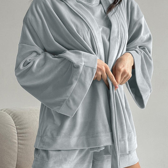 Damen Freizeit-Set aus weichem Material mit weitem Schnitt und eleganten Ärmeln EB