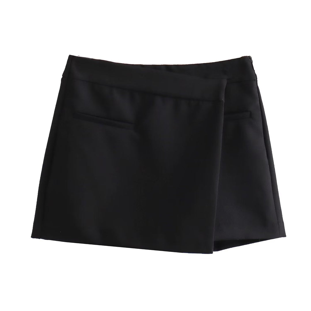 Damen eleganter Minirock mit subtilen Taschen und tailliertem Schnitt EB